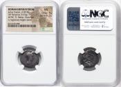Ancient Coins - Divus Julius Caesar (49-44 BC), with Tiberius Sempronius Graccus, as Quaestor Designatus. AR denarius (19mm, 3.57 gm, 10h). NGC