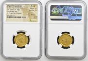 Ancient Coins - BYZANTINE EMPIRE: Justinian I, 527-565, AV solidus (4.34g), Constantinople,