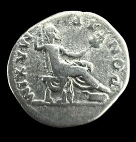 Ancient Coins - Roman Empire, Vespasian Silver Denarius AR – Rome Mint AD 73 | Pontifex Maximus