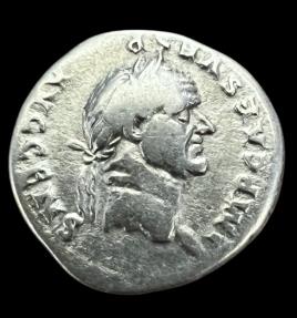 Ancient Coins - Roman Empire, Vespasian Silver Denarius AR – Rome Mint AD 73 | Pontifex Maximus