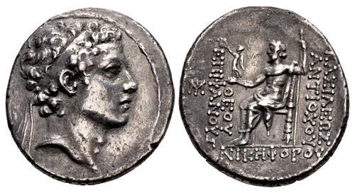 SELEUKID EMPIRE. Antiochos IV Epiphanes. 175-164 BC. AR Tetradrachm (29 ...