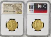 Ancient Coins - Alexius I Comnenus (AD 1081-1118). AV hyperpyron (25mm, 3.26 gm, 6h). NGC Choice VF