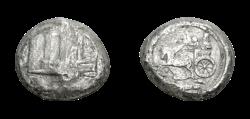 Ancient Coins - PHOENICIA, Sidon. temp. Ba`alšillem (Sakton) I-Ba’ana. Circa 425-401 BC. AR Dishekel