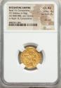 Ancient Coins - Basil I the Macedonian (AD 867-886), with Constantine. AV solidus (21mm, 4.36 gm, 6h). NGC