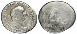 Ancient Coins - Roman Empire, Vespasian (AD 69-79), AR Denarius, 'Judaea Capta' type, IMP CAESAR VESPASIANVS