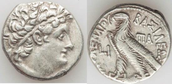 Ptolemaic Kingdom of Egypt, Ptolemy IX Soter, AR Tetradrachm, 107