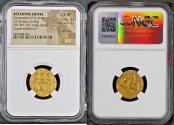 Ancient Coins - Constantine VI and Irene (AD 780-797). AV solidus (20mm, 4.47 gm, 7h). NGC Choice XF