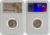 Ancient Coins - KINGS OF MACEDON. Archelaos. 413-399 BC. AR Stater (10.66 gm). Head of Apollo,NGC