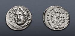 Ancient Coins - ISLANDS off CARIA, Rhodos. Rhodes. Early 1st century AD. AR Drachm (19mm, 4.12 g, 12h).