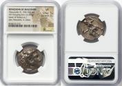 Ancient Coins - MACEDONIAN KINGDOM. Alexander III the Great (336-323 BC). AR tetradrachm (25mm, 16.82 gm, 4h). NGC