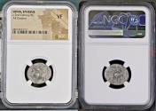 Ancient Coins - IONIA. Ephesus. Ca. 2nd century BC. AR drachm (19mm, 12h). NGC VF. Metrodorus, magistrate.