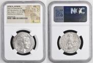 Ancient Coins - ATTICA, Athens. Circa 165-42 BC. AR Tetradrachm (16.78 g, 12h). New Style coinage. Antiochos, NGC MS