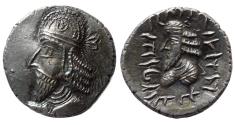 Ancient Coins - Kings of Persis, Napad (Kapat). 1st century AD. AR Drachm. Lovely strike.