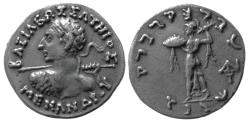 Ancient Coins - KINGS of BAKTRIA, Menander I Soter. Ca. 165/55-130 BC. AR Tetradrachm. Heroic Type. Rare.