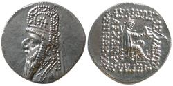 Ancient Coins - KINGS of PARTHIA. Mithradates II. 121-91 BC. AR Drachm.
