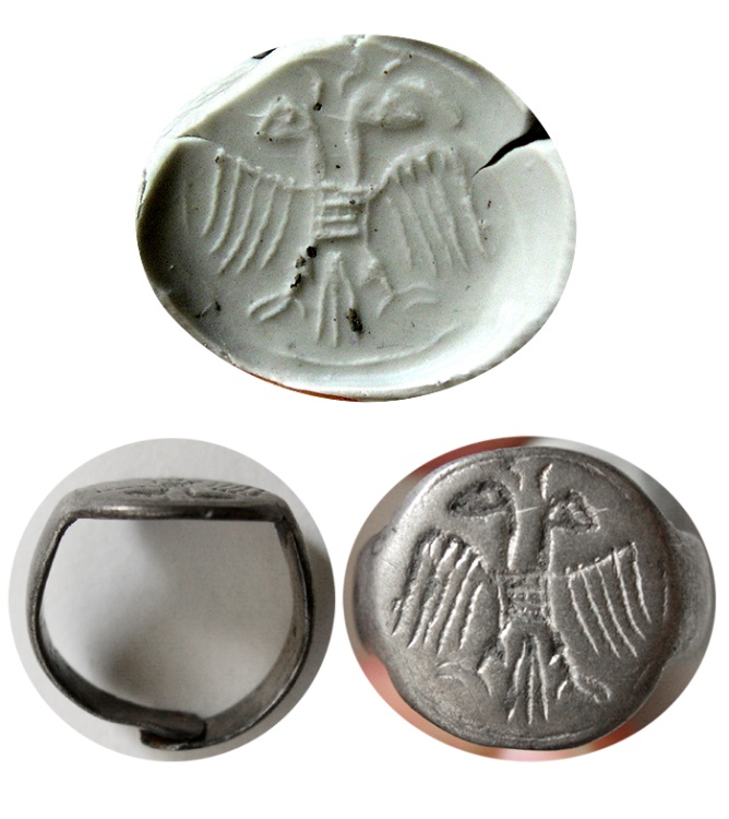 size ring stamp EMPIRE. 6 Stamp Silver ROMAN Ring. Ring Size