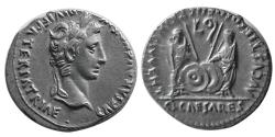 Ancient Coins - ROMAN EMPIRE; Augustus, 27 BC -14 AD. AR Denarius. Lugdunum mint.