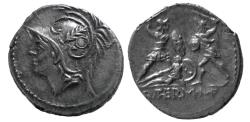 Ancient Coins - ROMAN REPUBLIC, Q. THERMUS M.f. 103 BC. AR Denarius.