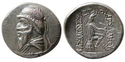 Ancient Coins - KINGS of PARTHIA. Mithradates I 164-132 BC. AR Drachm.