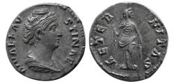 Ancient Coins - ROMAN EMPIRE, Faustina Senior. 147-161 AD. AR Denarius