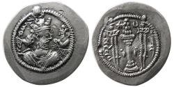Ancient Coins - SASANIAN KINGS. Zamasp, 496-498/9 AD. Silver Drachm. Nice example for the issue. Lovely strike!