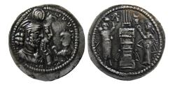 Ancient Coins - SASANIAN KINGS, Vahram (Bahram) II. AD 276-293. AR Obol. Very Rare.