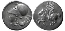 Ancient Coins - CORINTHIA, Corinth. 375-300 BC. AR Stater. Great example for this issue.