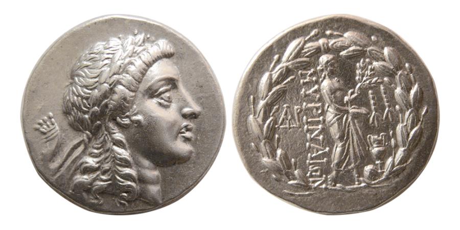 Aeolis Myrina Ca 160 143 Bc Silver Tetradrachm Lovely Elegant Style