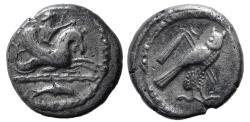 Ancient Coins - PHOENICIA, Tyre. Azemilkos. Circa 425-394 BC. AR Shekel.