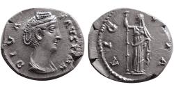 Ancient Coins - ROMAN EMPIRE; Diva Faustina I, Died 141 AD. AR Denarius.