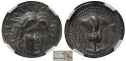 Ancient Coins - CARIA, Islands of Rhodes. Circa 230-205 BC. AR Tetradrachm. NGC-XF.