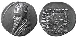 Ancient Coins - KINGS of PARTHIA, Mithradates II. 121-91 BC. AR Drachm. Lustrous.