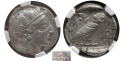 ATTICA, Athens. 440-404 BC. Silver Tetradrachm. NGC-MS