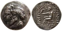 Ancient Coins - KINGS of ELYMIAS. Kamnaskires III and Queen Anzaze. Circa 82/1-73/2 BC. AR Tetradrachm