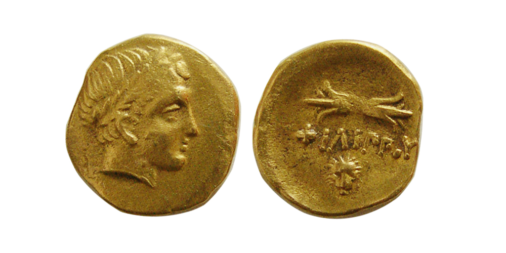 KINGS of MACEDON. Philip II. 359-336 BC. GOLD 1/12 Stater. Pella mint.