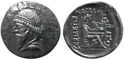 Ancient Coins - KINGS of PARTHIA; Mithradates I. 164-132 BC. AR Drachm. Sharply struck. Fully lustrous.