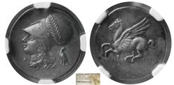 Ancient Coins - CORINTHIA; Corinth. Ca. 4th century BC. AR Stater. NGC-Choice XF.