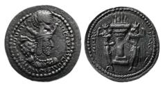 Ancient Coins - SASANIAN KINGS, Shapur I. 240-272 AD. AR Obol. Mint I (“Ctesiphon”).