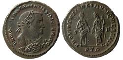 Ancient Coins - ROMAN EMPIRE, Diocletian, as Senior Augustus. 305-306 AD. Æ Heavy Follis. Rare.