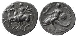 Ancient Coins - CALABRIA, Tarentum. 280-272 BC. AR Nomos.