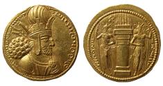 Ancient Coins - SASANIAN KINGS, Shapur I. 240-270 AD. Gold Dinar. (Ctesiphon) mint. Great style. Sharply struck.