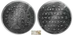 Ancient Coins - BYZANTINE EMPIRE, Romanus I & Constantine VII. AR Miliaresion. NGC-AU.