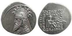 Ancient Coins - KINGS of PARTHIA. Sinatruces. 93-70 BC. AR Drachm. MTO (Mithradatkert) Mint. Fully lustrous.