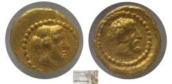 Ancient Coins - CYRENAICA, Cyrene. ca. 277-261 BC. AV 1/10 Stater. NGC-VF. Rare.