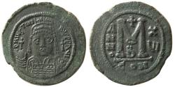Eski Paralar - BİZANS DEVLETİ.  Justinian I. AD.  527-565.  Lis Follis.  Konstantinopolis nane, 13 yaşında.