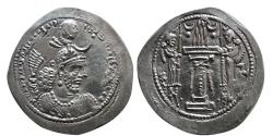 Ancient Coins - SASANIAN KINGS. Yazdgird I. 399-420 AD. AR Drachm. Lovely strike.