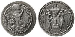 Ancient Coins - SASANIAN KINGS; Shapur I. AD. 240-272. AR Obol. Wonderful example for the issue.