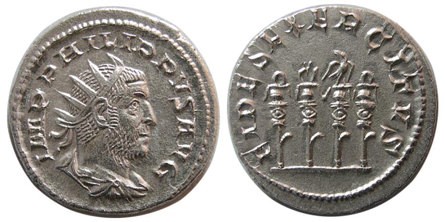 Ancient Coins - ROMAN EMPIRE. Philip I. AD. 244-249. AR Antoninianus. Choice FDC.