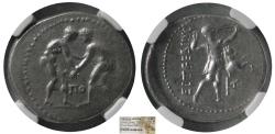Ancient Coins - PAMPHYLIA, Aspendus. Circa 325-250 BC. AR Stater. NGC-Choice XF.