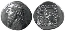 Ancient Coins - KINGS of PARTHIA; Mithradates II. 121-91 BC. AR Drachm. Perfect example for this issue.